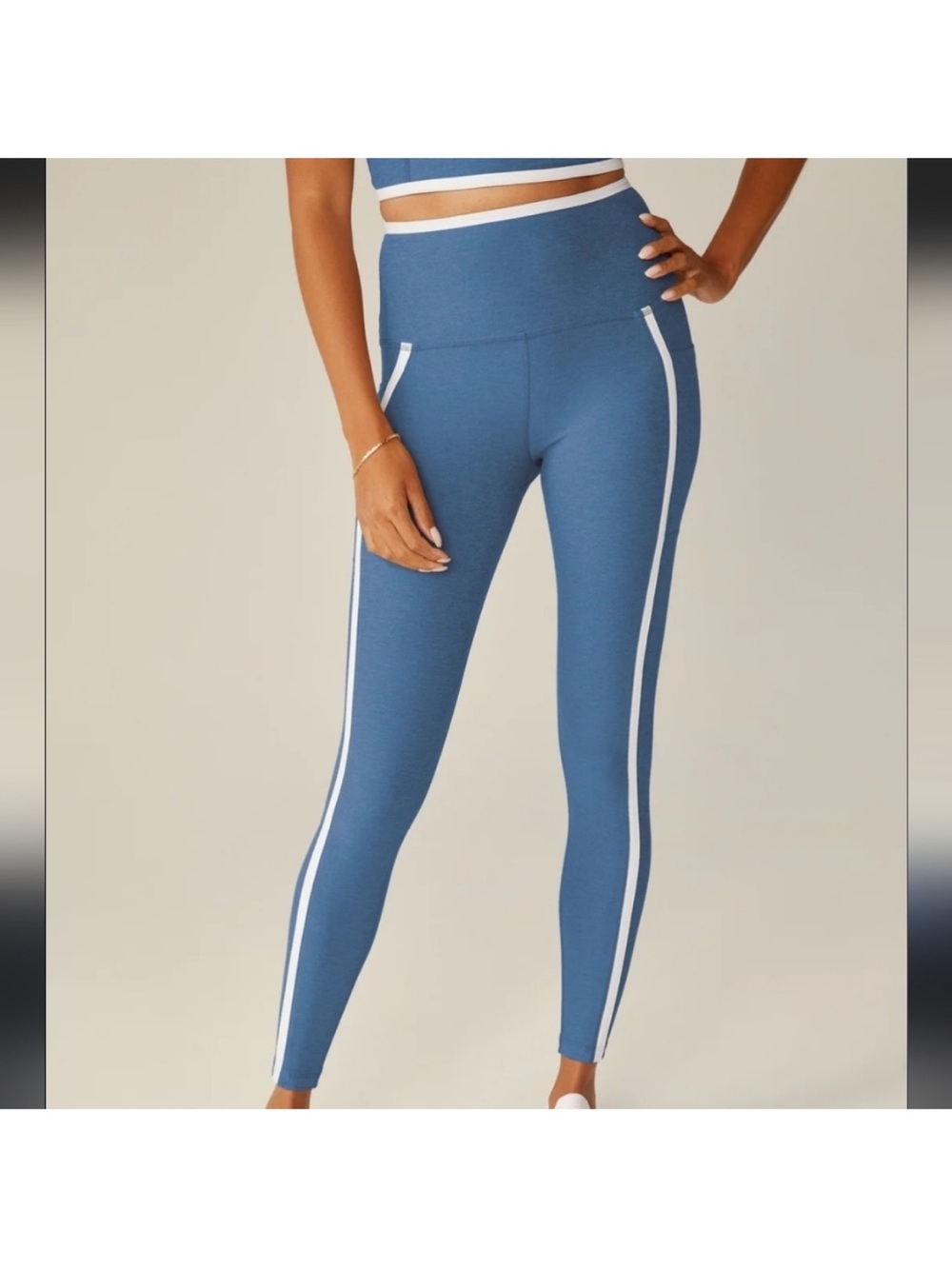 Beyond Yoga Spacedye New Moves High Waisted Midi Leggings Blue Size Medium